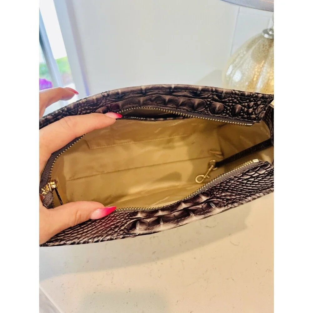 BRAHMIN Hillary Crossbody & Wallet Charcoal Ombre Melbourne Leather Dust Bag - Picture 8 of 8